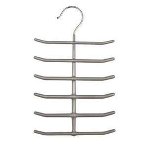 1 Non-Slip Metallic Silver Tie Hanger for up to 12 Ties