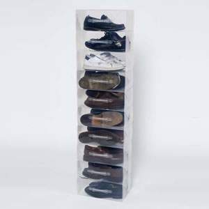 Mens' Clear Shoe Boxes - Pack of 10