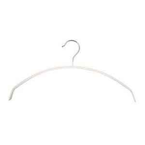 White Non-Slip Hanger for Knitwear, Jackets, Shirts & Blouses with Chrome Hook 40cms (15 3/4")