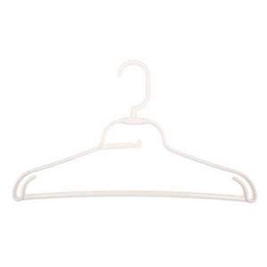 White Plastic Travel Hanger with Folding Hook