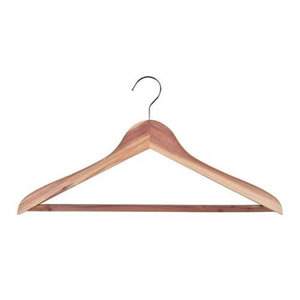 Deluxe cedar wood suit hanger with non-slip trouser bar