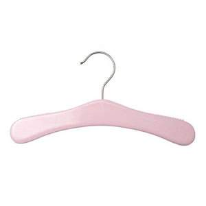 One Pack of 3 Pink Childs Wooden Hangers for Tops