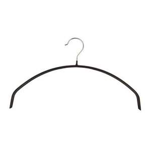 Black Non-Slip Hanger for Knitwear, Jackets, Shirts & Blouses with Chrome Hook 40cms (15 3/4")