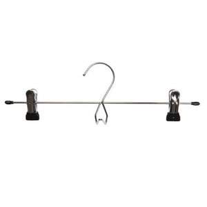 33cm Metal Clip Hanger with 2 Adjustable Non-Slip Clips & Additional Hook