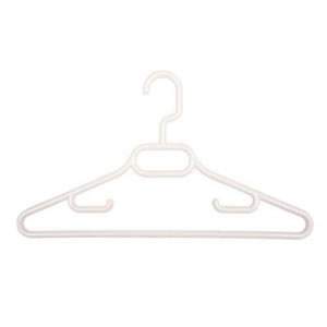 1 Pack of 3 Childrens' White Plastic Coat Hangers with Swivel Rotating Hook