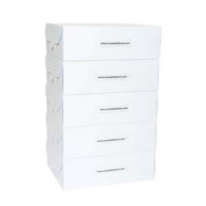 5 Small White Storage Boxes