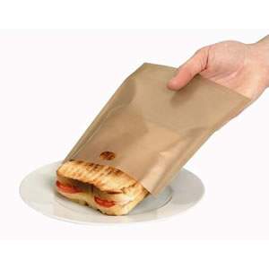 Gold Reusable Toastabags - 1 Pack of 2. Toast sandwiches and snacks in your toaster with no mess. Can be reused up to 100 times