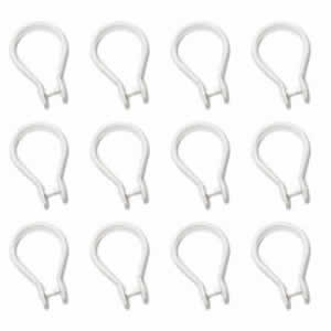 Pack of 12 Luxury White Curtain Rings
