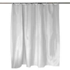 Caraselle Anti Bacterial White Shower Curtain 180 x 180 cm with Curtain Rings
