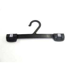 1 Black Plastic Hanger with Strong Clips 25cms