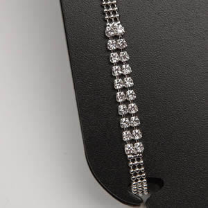 The Caraselle Jewelled Bra Strap Silver Colour with Diamonte