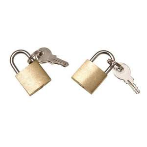 1 pack of 2 Brass Padlocks