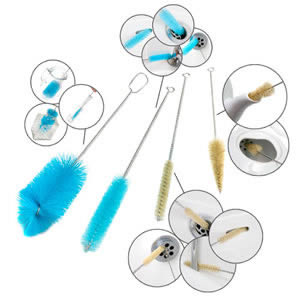 Caraselle pack of 4 Twisted in Wire Cleaning Brushes. Made in Britain