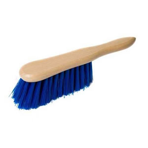 Deluxe 6" (15cm) Lacquered Wooden Bannister Brush with Blue PVC Bristles