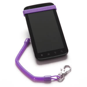 The Caraselle My Bunjee Mobile Phone Accessory in Purple. Get a Grip. Bunjee it! As seen on Dragons Den