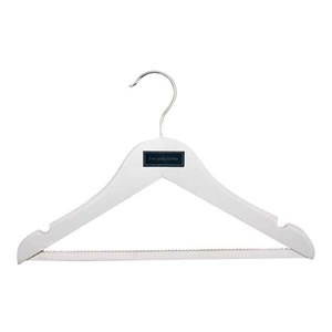 3 Deluxe Childrens Shaped Wooden Hangers with Non-Slip Trouser Bar & Notches. Each Hanger has a Different Slogan.