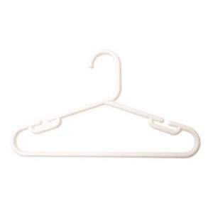 1 Pack of 10 Childs White Polypropylene Hangers 30cms