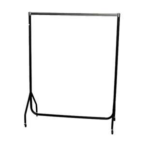 4ft Robust Chrome and Black Clothes Rail with stronger than the normal rail frame.