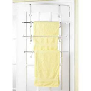 Chrome 3 Tier Over Door Towel Rail