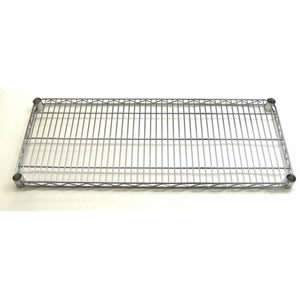 36" wide x 18" deep chrome finish shelf