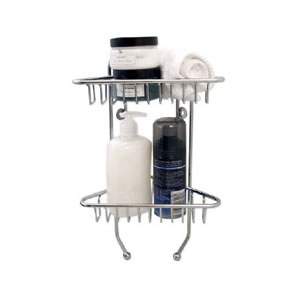 Chrome Wire Wall Mounted 2 Tier Shower Caddy
