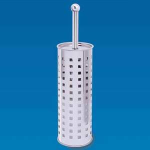 Free-Standing Circular Stainless Steel Toilet Brush & Holder