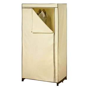 Free-Standing Cream Nylon Wardrobe