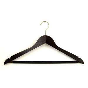 Deluxe walnut finish suit hanger