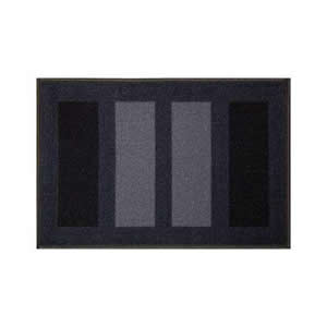 Rio Machine Washable Door Mat 40 x 60 cms Light & Dark Charcoal Grey