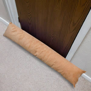 The New Caraselle British Made Luxury Draught Excluder in Gold Corduroy