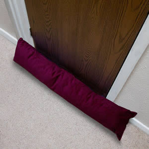 The New Caraselle British Made Luxury Draught Excluder in Purple Corduroy