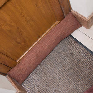 Caraselle British Designed & British Made Luxury Draught Excluder in Mid Brown & Rust