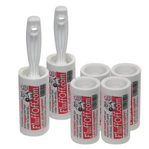The Caraselle pack of 2 x FluffOff Sticky Roller Brushes & 4 x Roller Refills