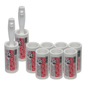 The Caraselle pack of 2 x FluffOff Sticky Roller Brushes & 7 x Refills