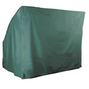 Deluxe Dark Green 3 Seater Hammock Cover in High Quality PVC Backed Polyester UV Stabilised against the Sun. Made by Bosmere. 220 x 170 x 125 cms
