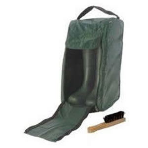 Deluxe Wellington Boot Zipped Bag with Free Boot Brush & Pocket for Walking Socks