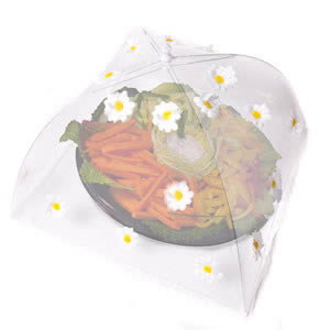 Caraselle Pop-Up Large Mesh Food Cover Umbrella In Polyester with Daisies Design 48 x 48 cm