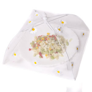 Caraselle Pop-Up Mesh Food Cover Umbrella In Polyester with Daises Design 30 x 30 cm 18 cm