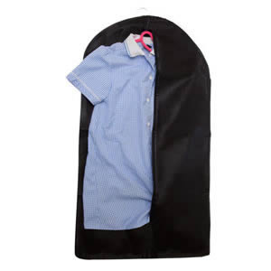 Caraselle Black Breathable Childrens Zipped Garment Cover  83 x 45 x 3 cms