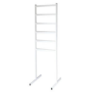 British Designed & Made Deluxe Steel Scarf & Accessory Rail in White