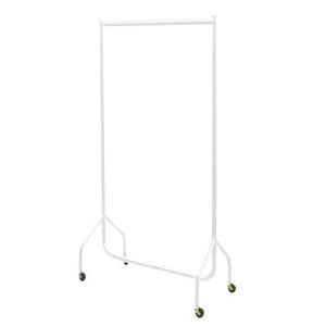 3ft Bespoke Caraselle Custom Coated Brilliant White Garment Rail.  Made in Britain