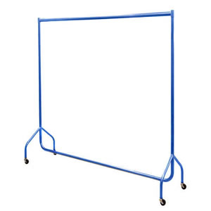 6ft Bespoke Caraselle Custom Coated Blue Garment Rail. Made in Britain