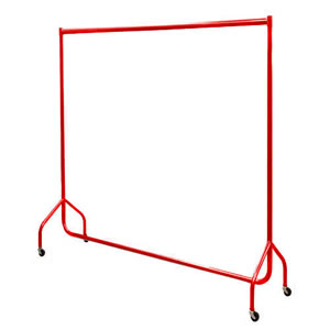 6ft Bespoke Caraselle Custom Coated Red Garment Rail