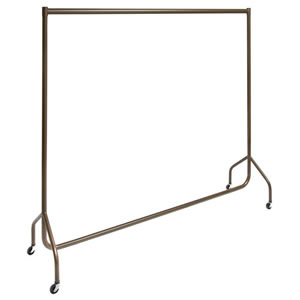 The New British Designed & British Made Stylish Caraselle Solid Steel 6' Wide Deluxe Garment Rail Finished in Italian Architectual Powder Coated Bronze