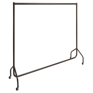 The New British Designed & British Made Stylish Caraselle Solid Steel 6' Wide Deluxe Garment Rail Finished in Italian Architectual Powder Coated Bronze with a Textured Surface