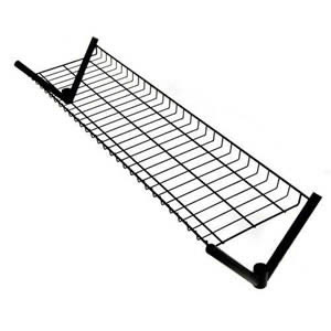 Spacesaving 4' Top Shelf for our 4' Superior All Black Clothes Rail