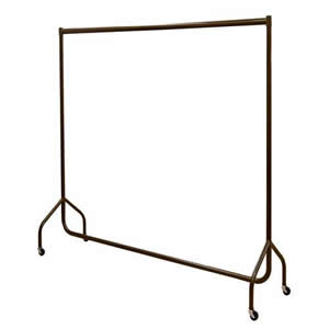 Chocolate Brown Stylish Solid Steel 6' Wide Deluxe Garment Rail