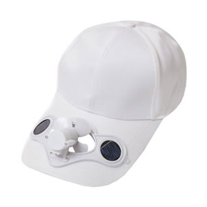 Caraselle Solar Powered White Baseball Cap