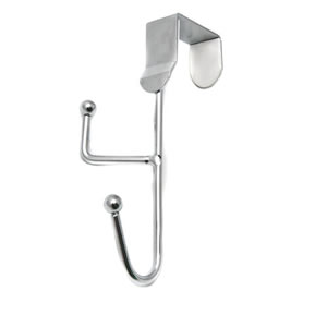 Caraselle Chrome Over Door Hanger with 2 Hooks
