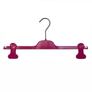 Gok's Pink Deluxe Trouser / Skirt Hanger with Extra Strong Adjustable Clips & Skirt Hooks 37cms wide